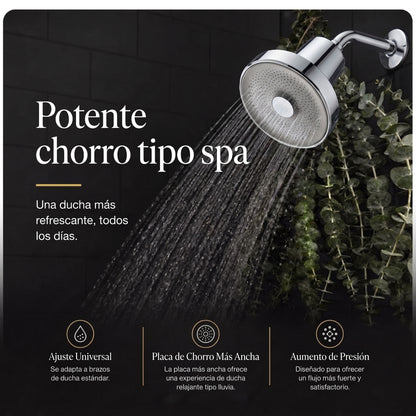 CAUCE · Cabezal con filtro — Menos cloro desde la primera ducha