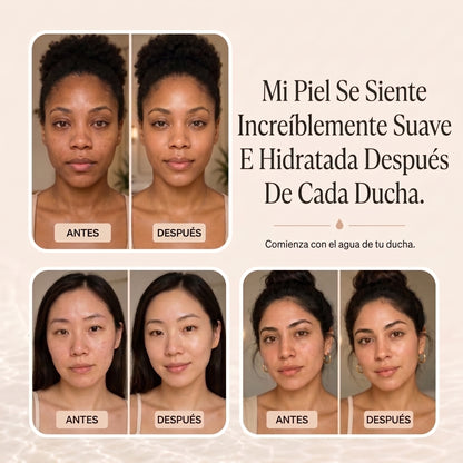 CAUCE · Cabezal con filtro — Menos cloro desde la primera ducha